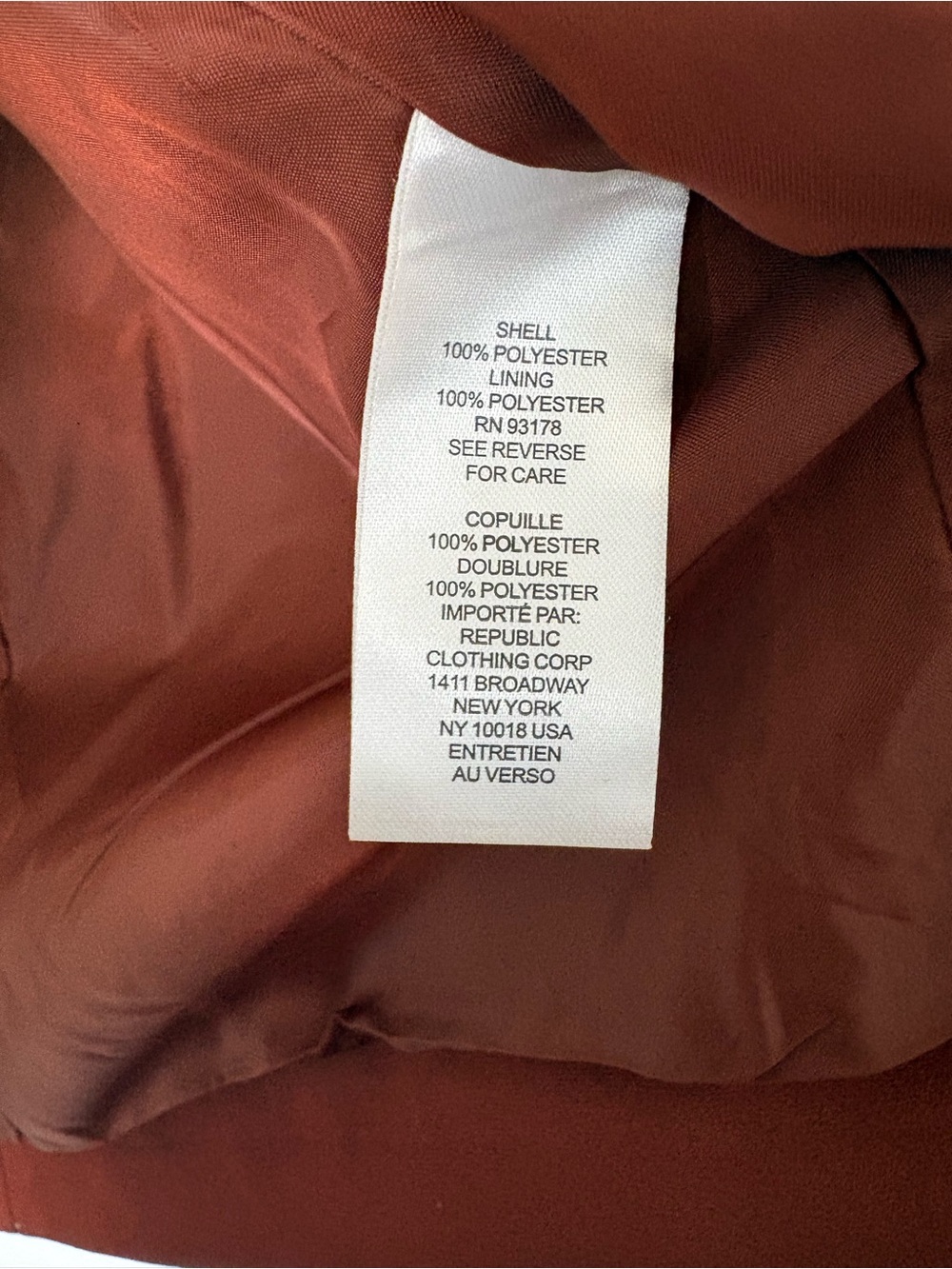 Tahari Rust Open-Front Blazer with Roll-Tab Sleeves Size Medium Office Chic - Picture 3 of 6